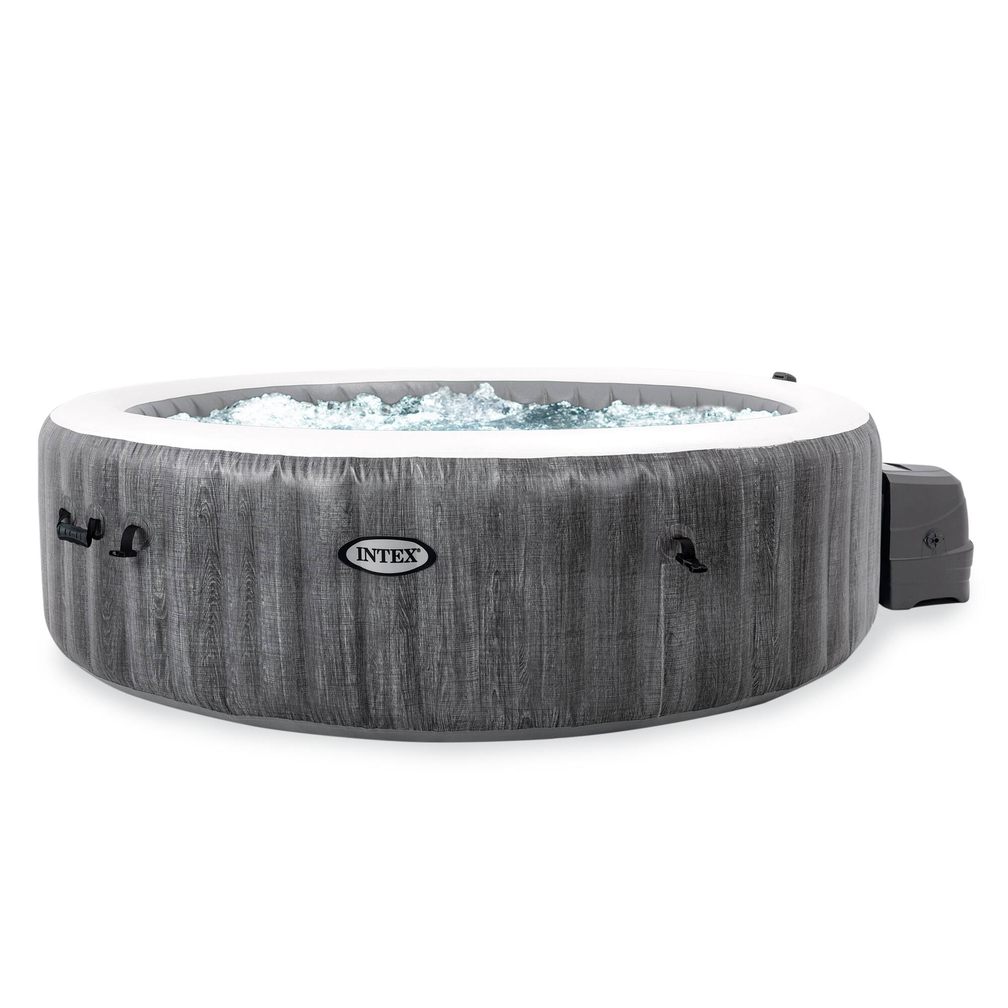 Alt View 1. Intex - Intex PureSpa Plus Inflatable Hot Tub & Intex PureSpa Maintenance Accessory Kit - Gray.