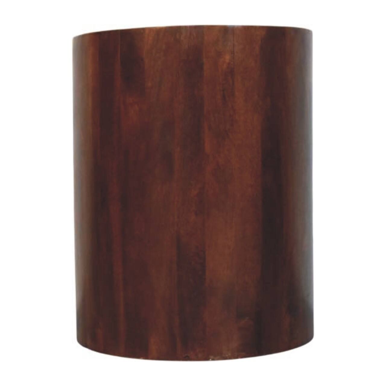 Alt View 5. Artisan Furniture - Artisan Furniture  Solid wood Winewood Round Side Cabinet, 3 Inside Shelves, Dark Brown - Dark Brown.