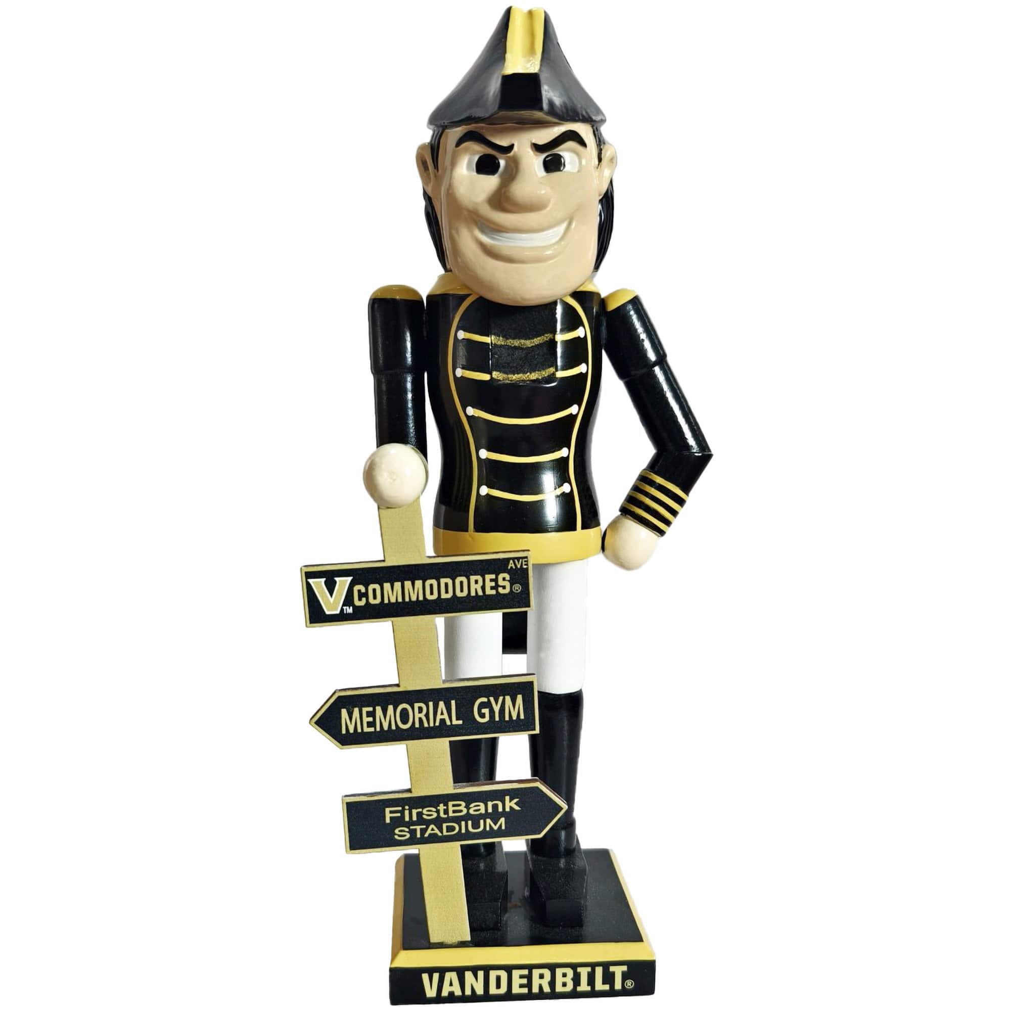 Santa's Workshop - Vanderbilt Commodores 12" Mascot Nutcracker - Black