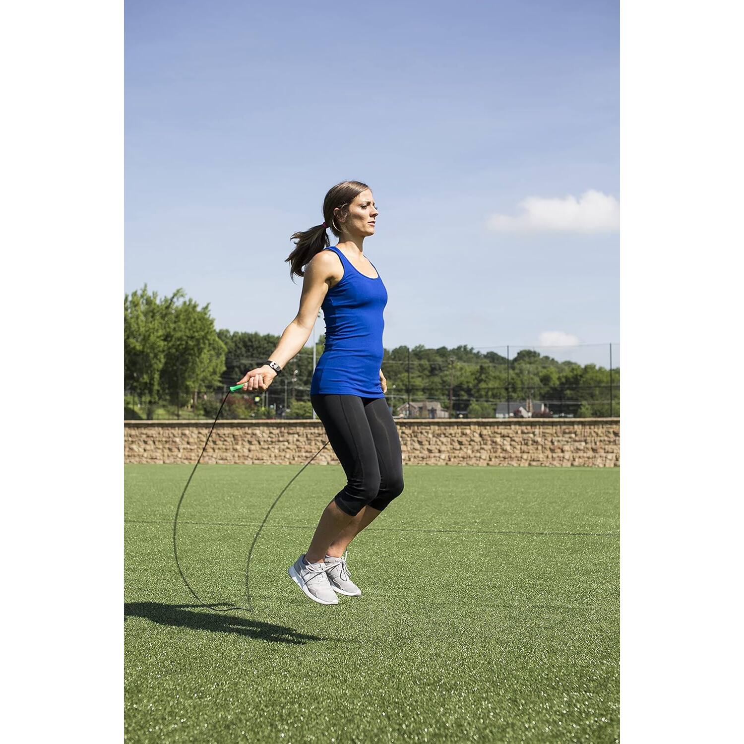 Alt View 2. Power Systems - Speed Jump Rope (10 ft), Lightweight Exercise Rope for Cardio, Skipping & Fitness - Black.