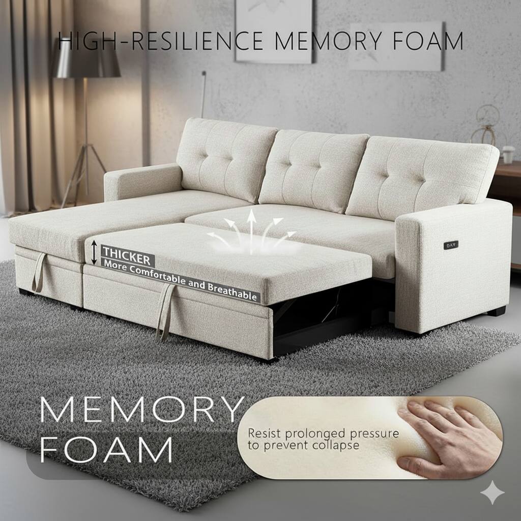 HIGH-RESILIENCE MEMORY FOAM

THICKER
More Comfortable and Breathable

MEMORY FOAM

Resist prolonged pressure to prevent collapse