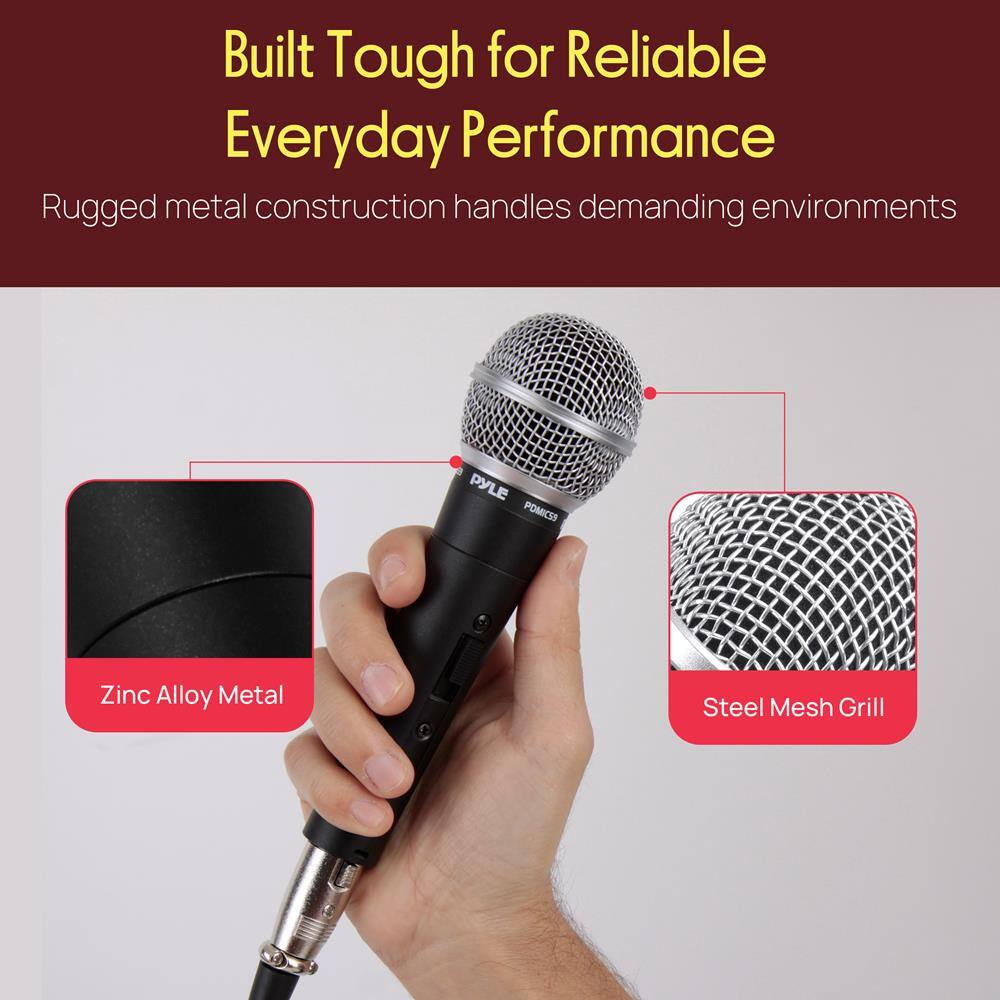 Built Tough for Reliable Everyday Performance  
Rugged metal construction handles demanding environments  
PYLE POMIC39  
Zinc Alloy Metal  
Steel Mesh Grill