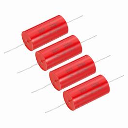 Unique Bargains - 4pcs 18uf Frequency Divider Capacitor, 250V Axial Audio Speaker Crossover MKP Film Capacitor - Red