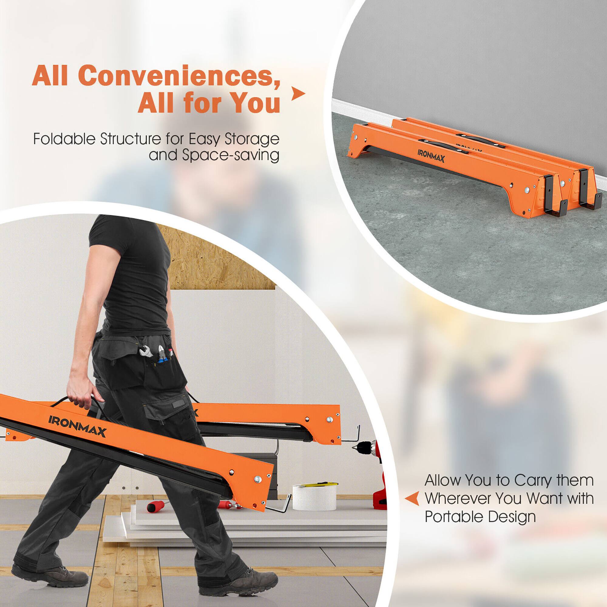 All Conveniences, All for You

Foldable Structure for Easy Storage and Space-saving

IRONMAX

Allow You to Carry them Wherever You Want with Portable Design