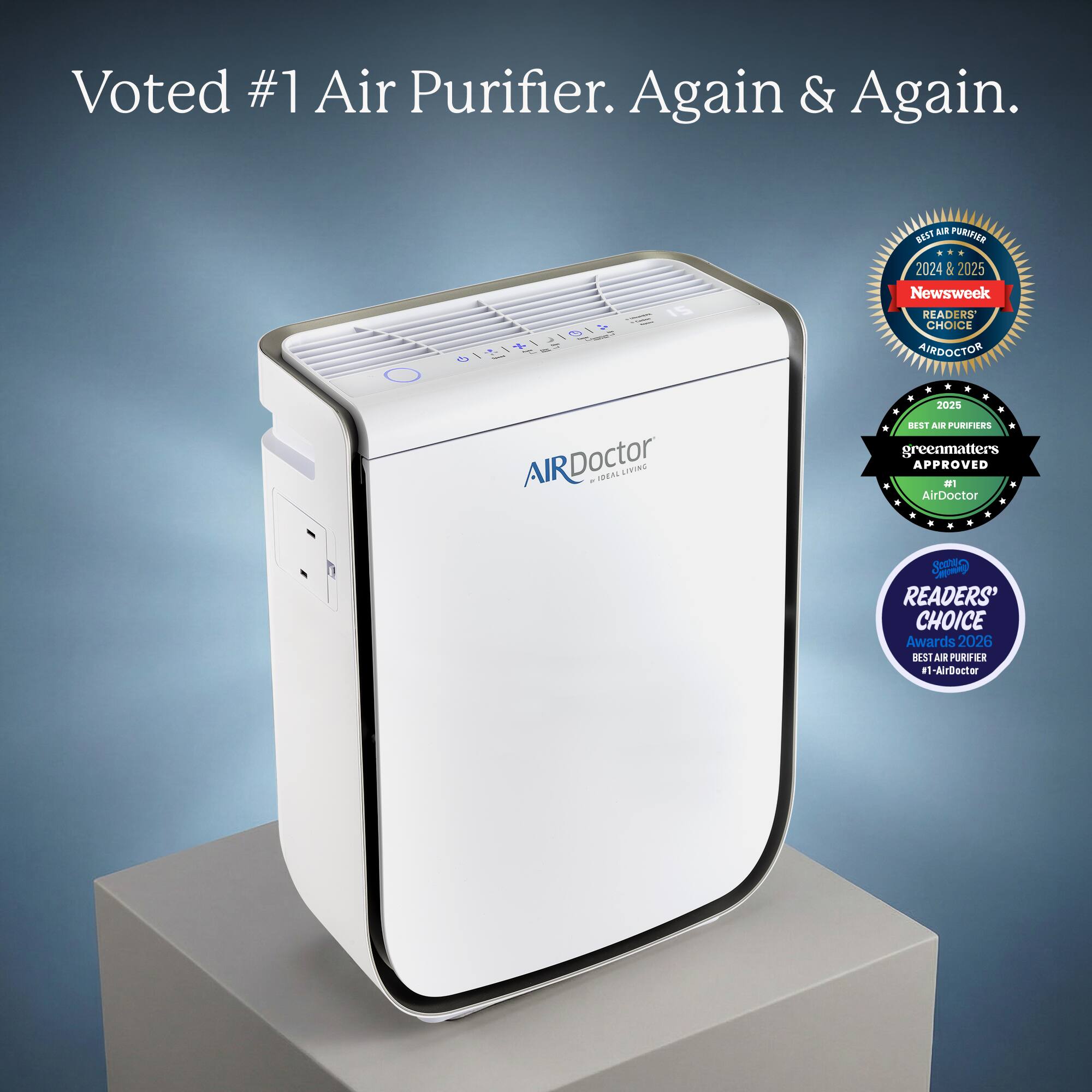 Voted #1 Air Purifier. Again & Again.

BAR PURIFIER
BEST
IIp & I
2024 & 2025 Newsweek READERS CHOICE
AIRDOCTOR
AIRDoctor
2025
DESE A PUREIAS
greenmatters APPROVED
M1 AirDoctor
READERS' CHOICE Awards 2026
RSI ARR PURIFIER
1 Airdocter