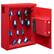 Angle. AdirOffice - Steel Digital Key Cabinet, 40-Key Capacity with Programmable Lock - Red.