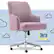 Front. Serta - Leighton Modern Memory Foam & Twill Fabric Home Office Chair - Lilac.