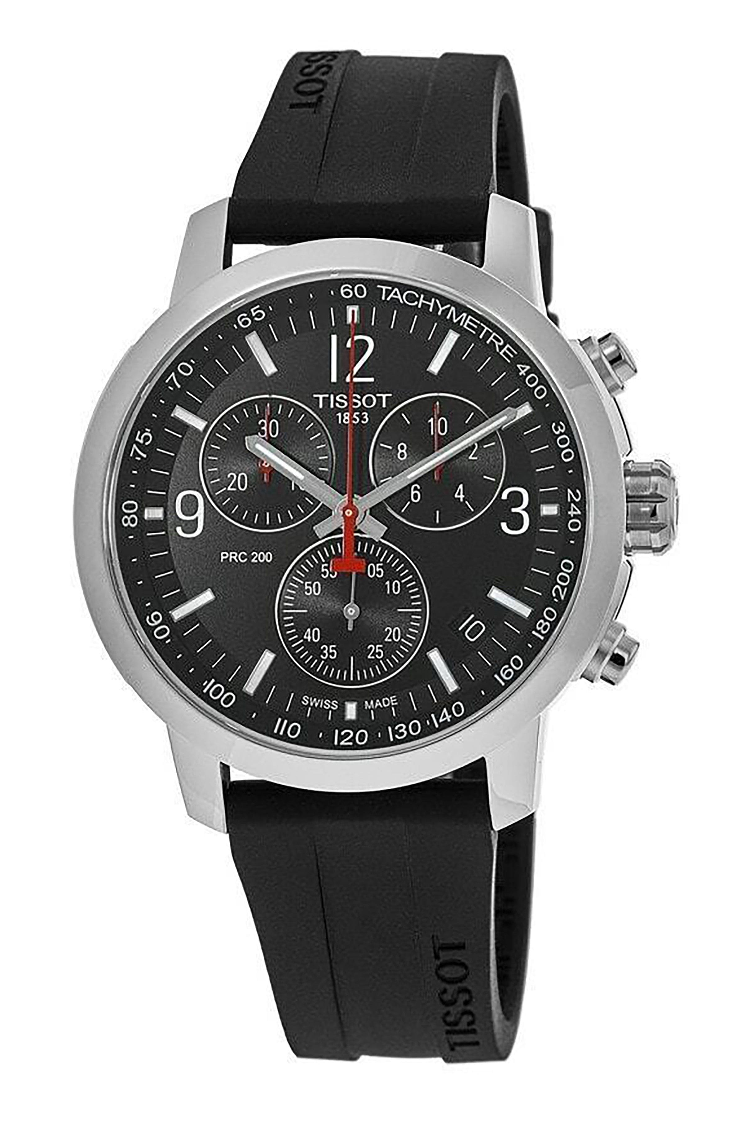 Tissot - PRC 200 T-Sport Chronograph Dial Quartz Diver's T114.417.17.057.00 200M Men's Watch - Black