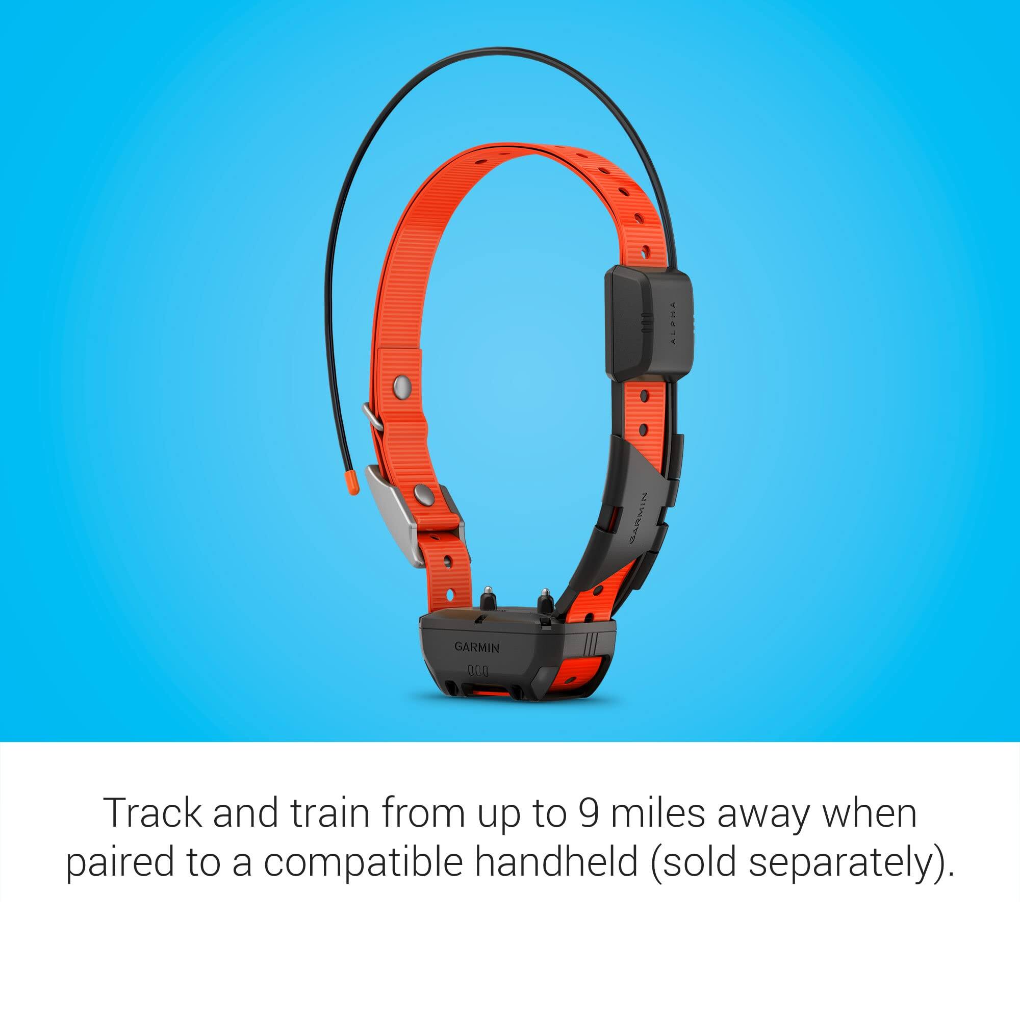 ALPHA 2 INUVUO GARMIN 010

Track and train from up to 9 miles away when paired to a compatible handheld (sold separately).