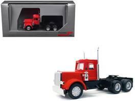 Peterbilt Short Day Cab with Updated Grill 1/87 (HO) Plastic Model Car by Promotex - Red