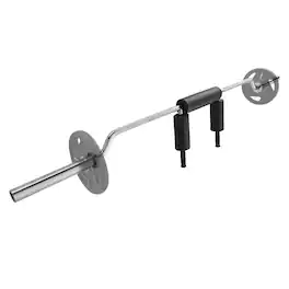 VEVOR - Safety Squat Bar, 700 LBS Fitness Squat Bar, Safety Squat Bar Attachment with Shoulder and Arm Pads - Silver