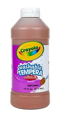 Crayola Washable Tempera Artista II Nontoxic Brown 16 fl oz (473 mL)