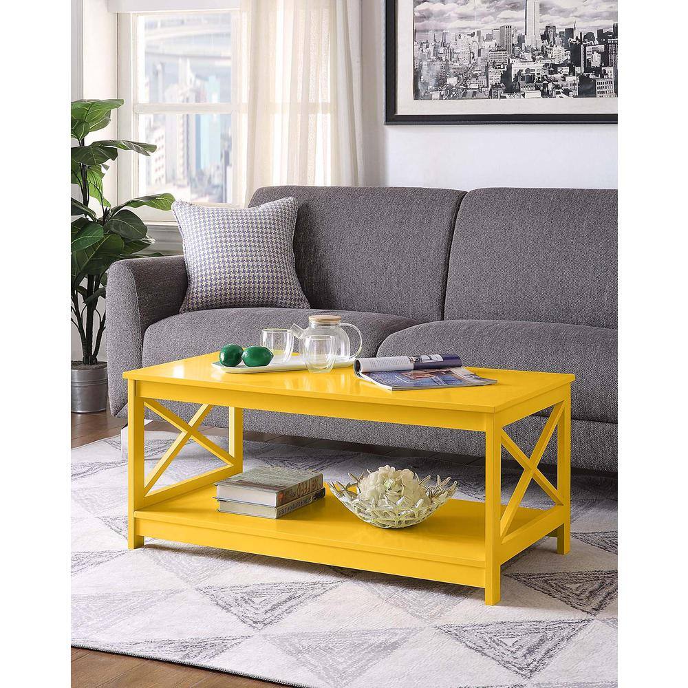 Angle. Convenience Concepts - Oxford Coffee Table - Yellow.