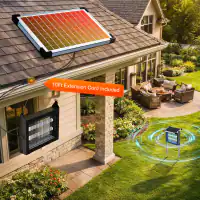 Solar and USB Powered Mosquito Zapper with 4500V Grid, 10W Solar Panel & Multiple Modes – Indoor/Outdoor Use