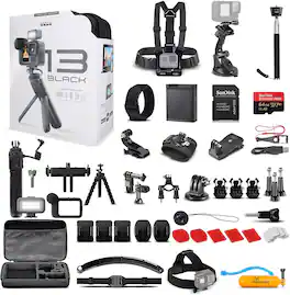GoPro - HERO13 Creator Edition - Action Camera + 64GB + 50 Piece Accessory Kit
