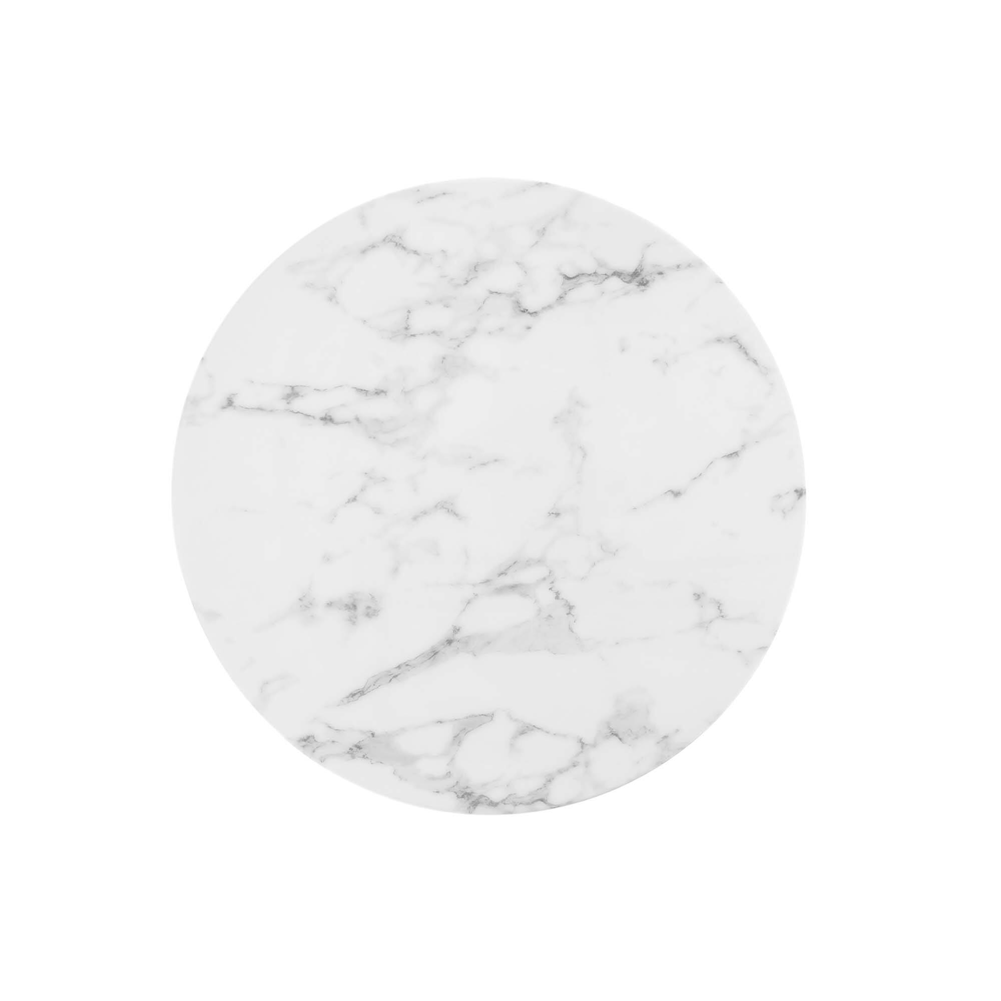 Alt View 3. Modway - Lippa Round Artificial Marble Bar Table - Gold White.