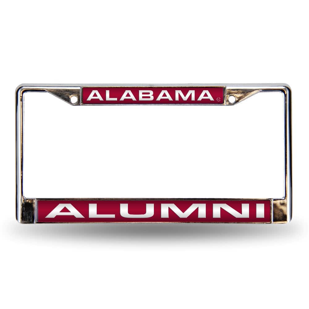 Rico Industries - University of Alabama Alumni 12" x 6" Laser Cut Chrome Frame - Car/Truck/SUV Automobile Accessory - Multi