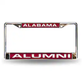 Rico Industries - University of Alabama Alumni 12" x 6" Laser Cut Chrome Frame - Car/Truck/SUV Automobile Accessory - Multi