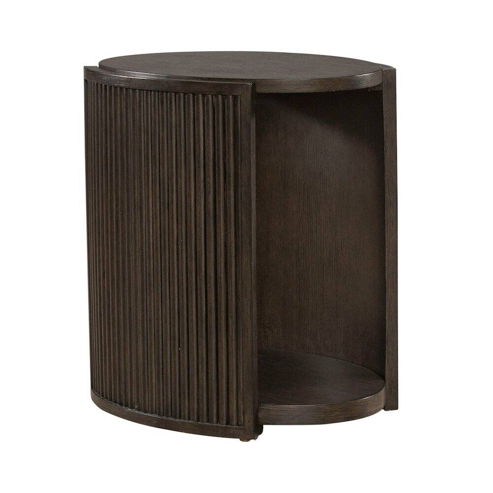 Back. Liberty Furniture Industries - City View Chairside Table for Living Room- Coffee Bean Oak Wood - Coffee Bean.