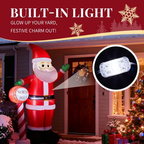 BUILT-IN LIGHT  
GLOW UP YOUR YARD,  
FESTIVE CHARM OUT!  

NORTH POLE