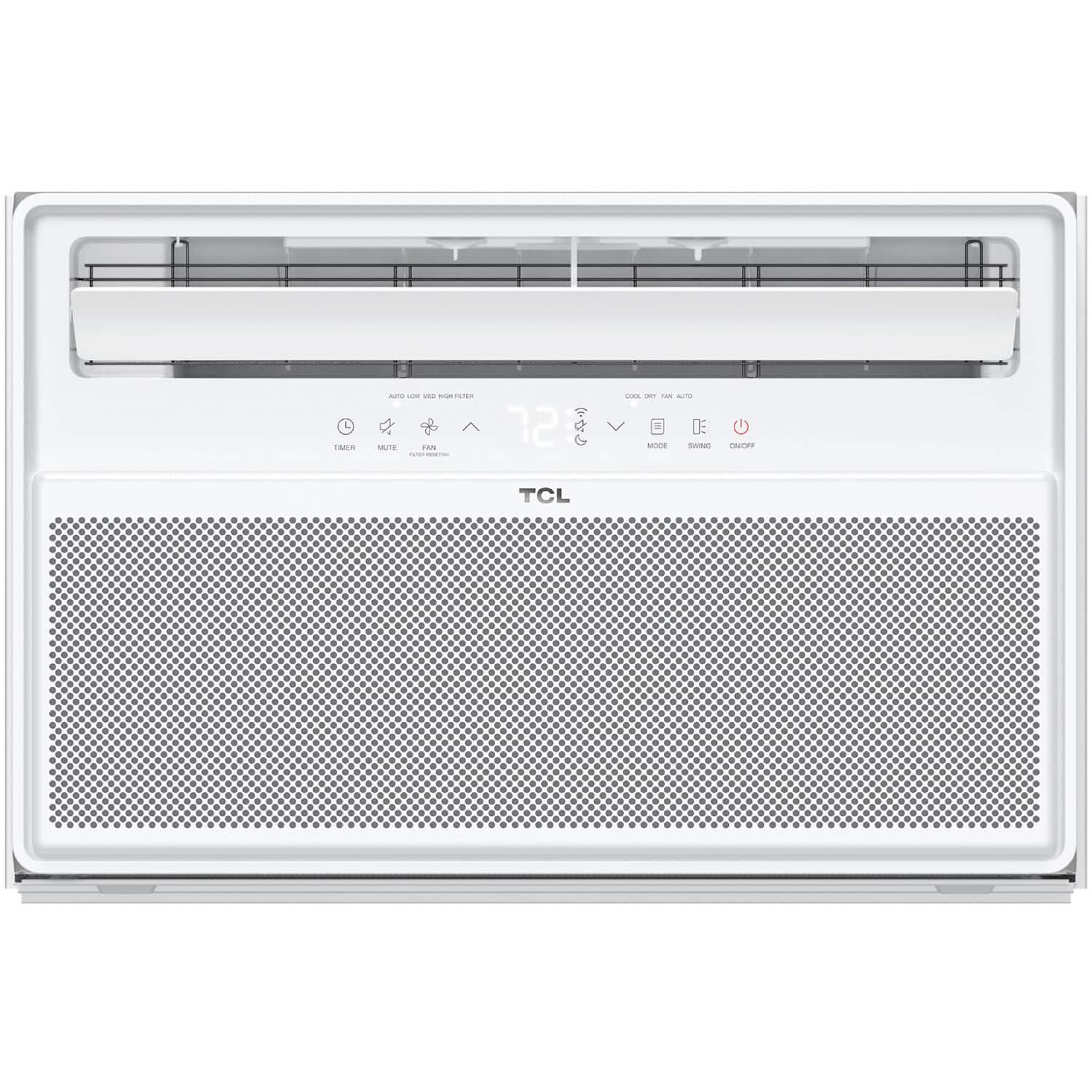 TCL - Q-Series 450 Sq. Ft. 10,000 BTU Smart Window Air Conditioner - White - Front_Zoom