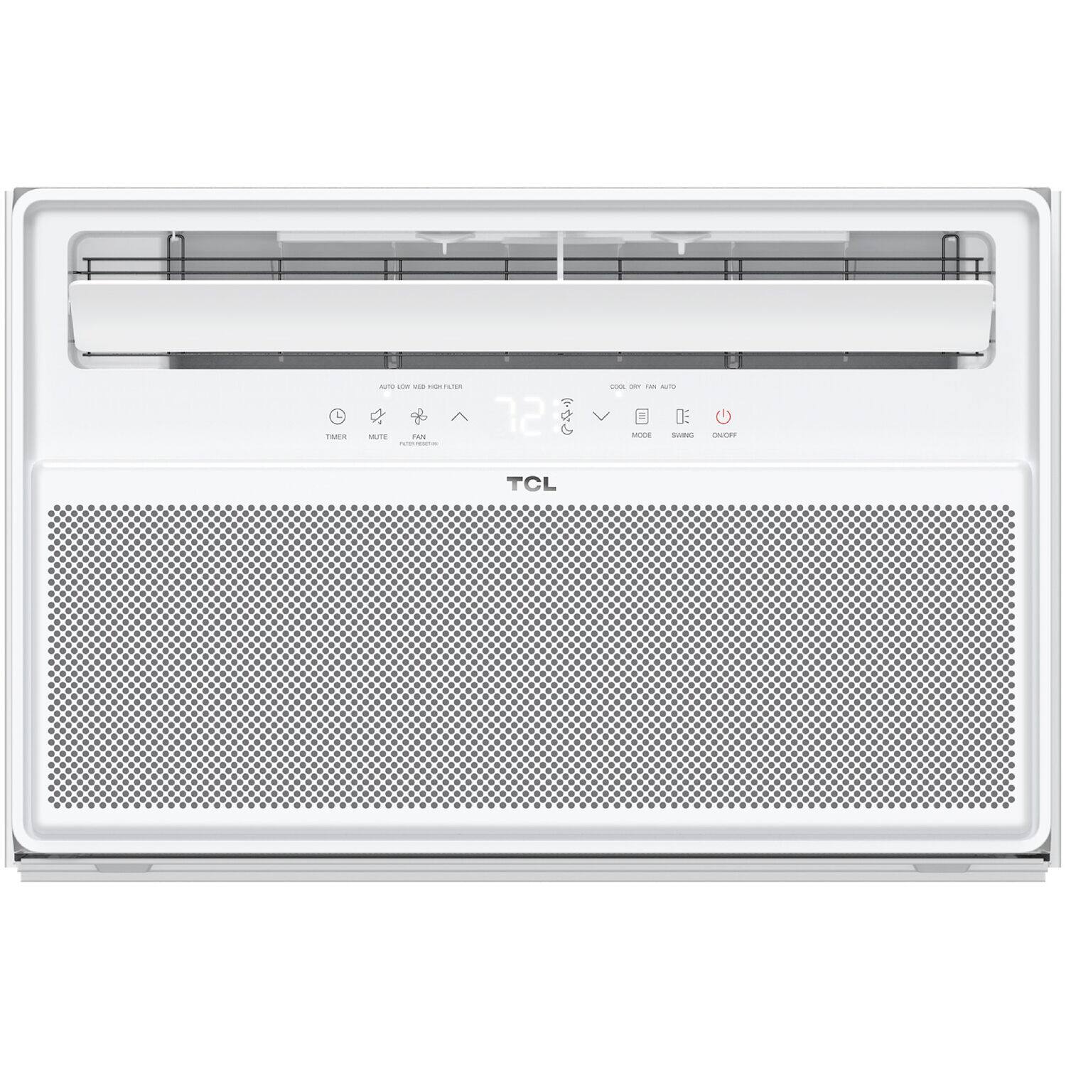 TCL - Q-Series 450 Sq. Ft. 10,000 BTU Smart Window Air Conditioner - White