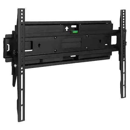 Front. Emma + Oliver - Full Motion TV Wall Mount-32"-55", 40"-84" TV-Built in Level-Quick Release Cords - Black.