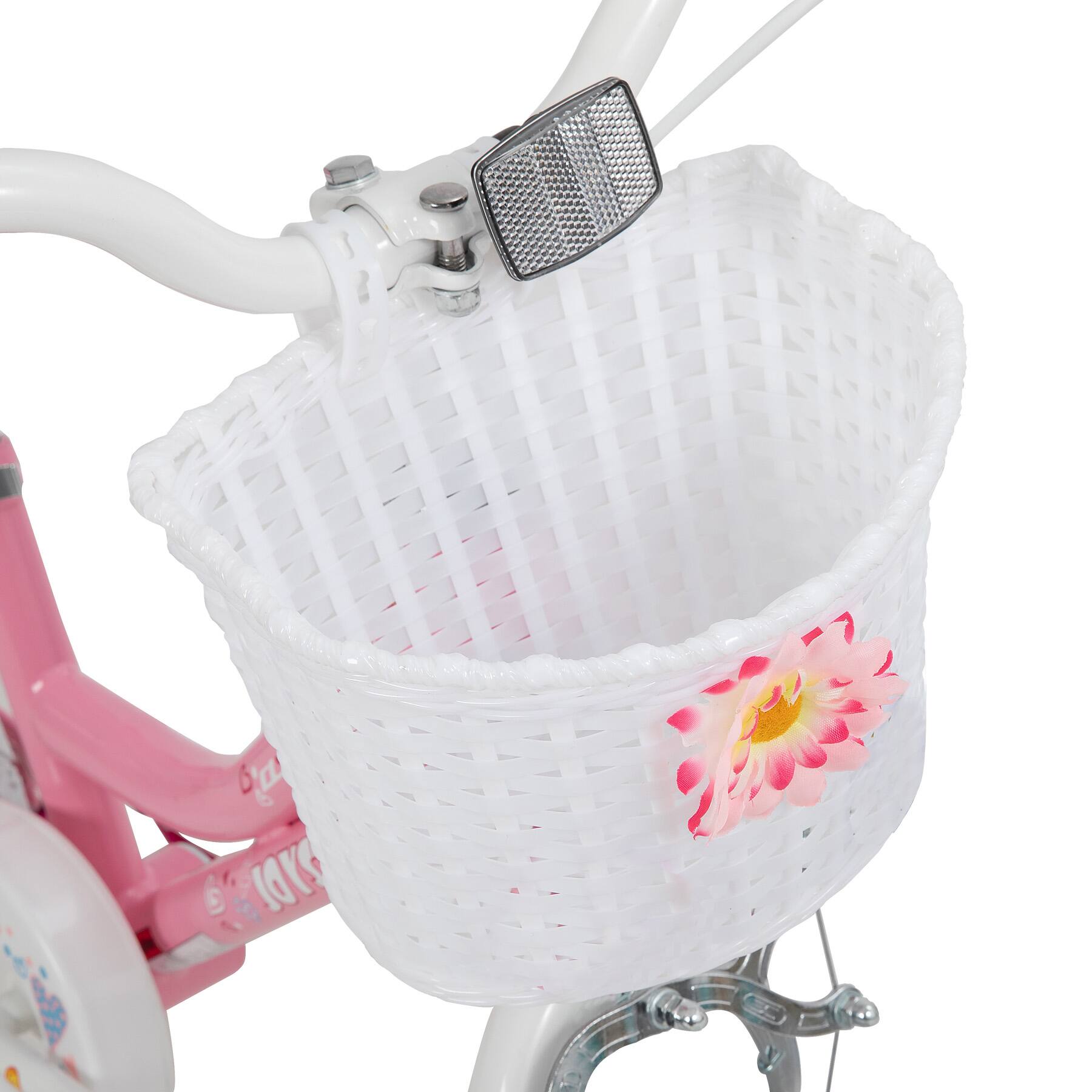 Alt View 5. JOYSTAR - JOYSTAR Angel Kids Bike for Toddlers Ages 3-5, Child's Bicycle with Training Wheels Basket for Girl Boy  14" Cute Pink - Cute Pink.