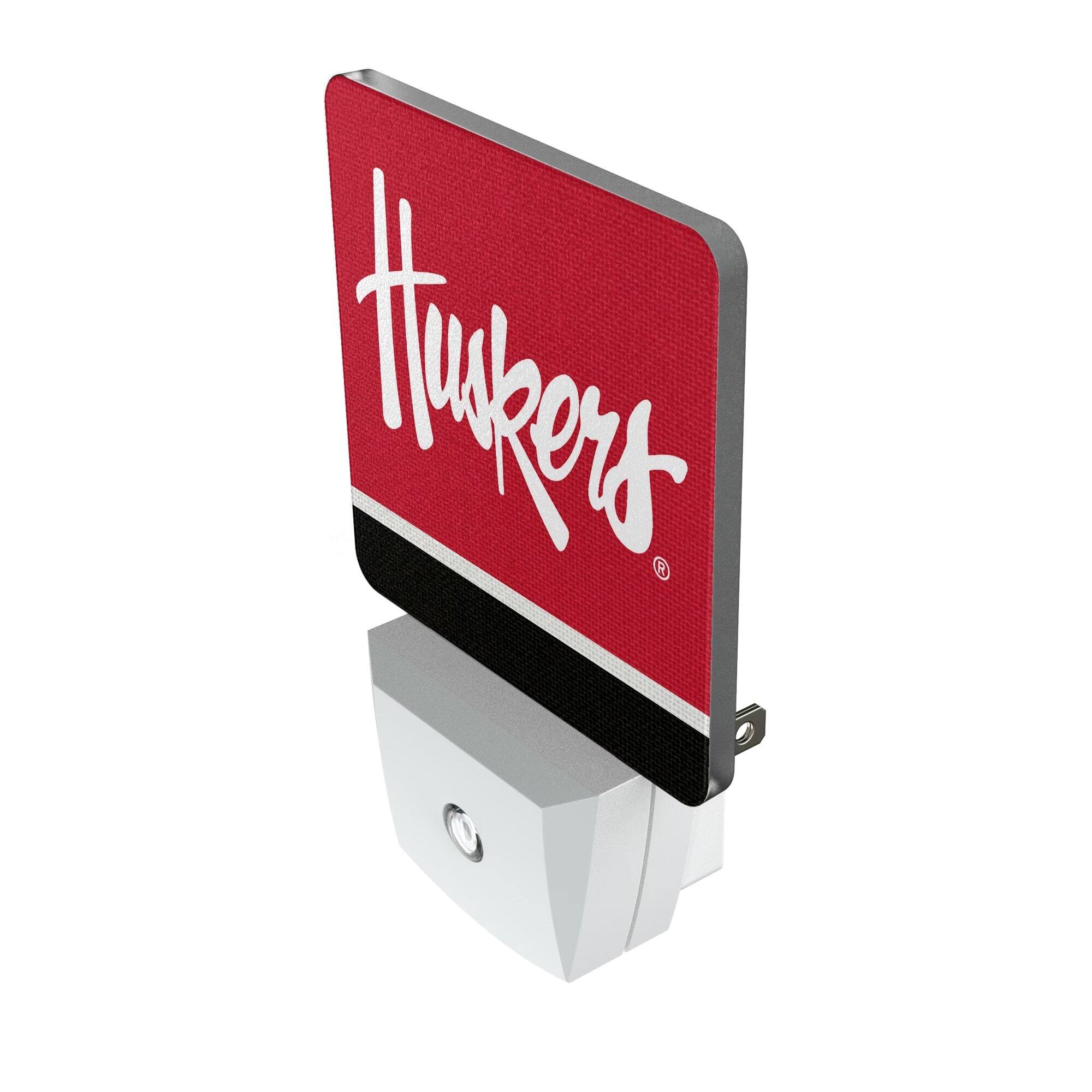 Alt View 1. Keyscaper - Nebraska Huskers Stripe Design Nightlight 2-Pack - Multicolor.