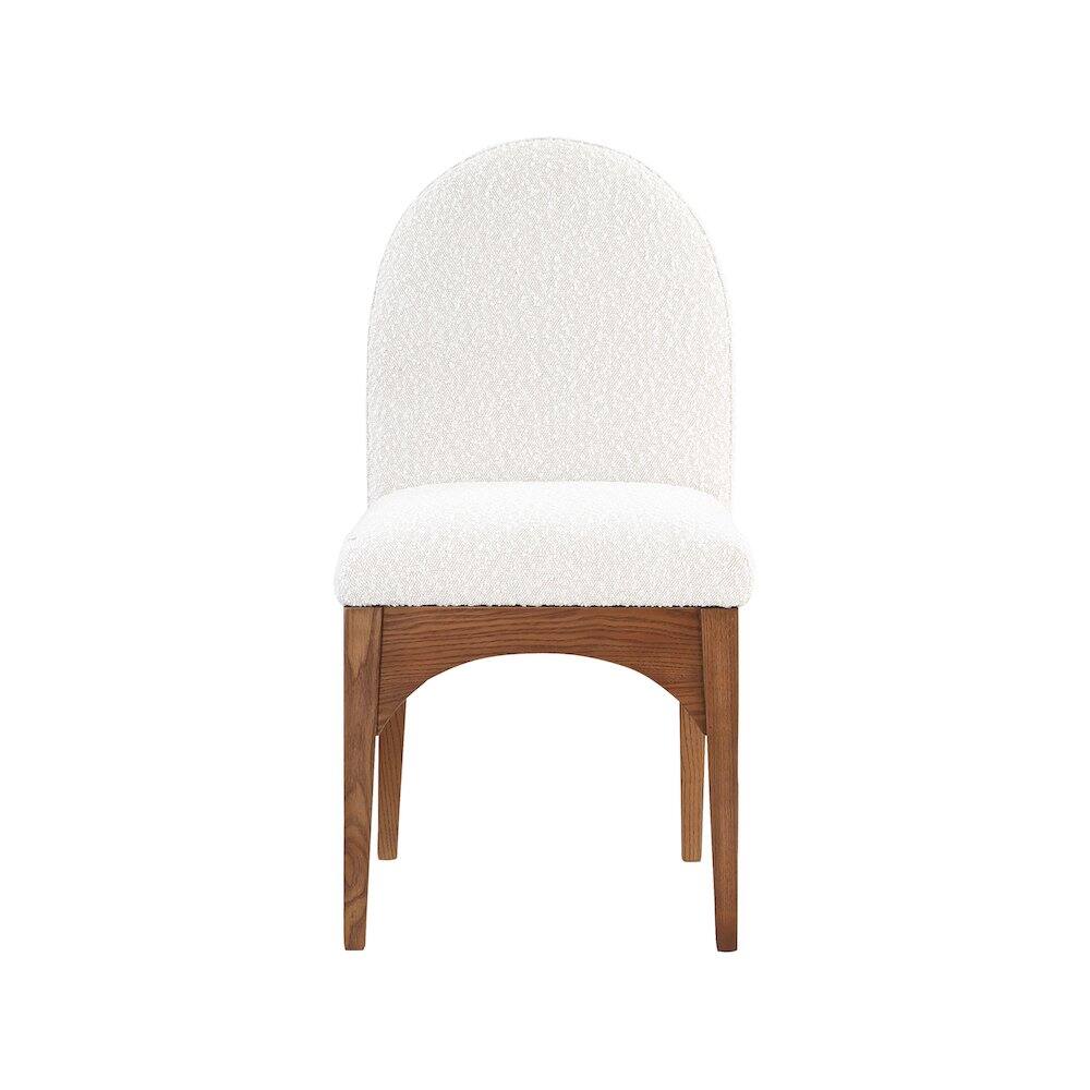 Alt View 2. Meridian Furniture - Waldorf Cream Boucle Fabric Dining Chair - Beige.