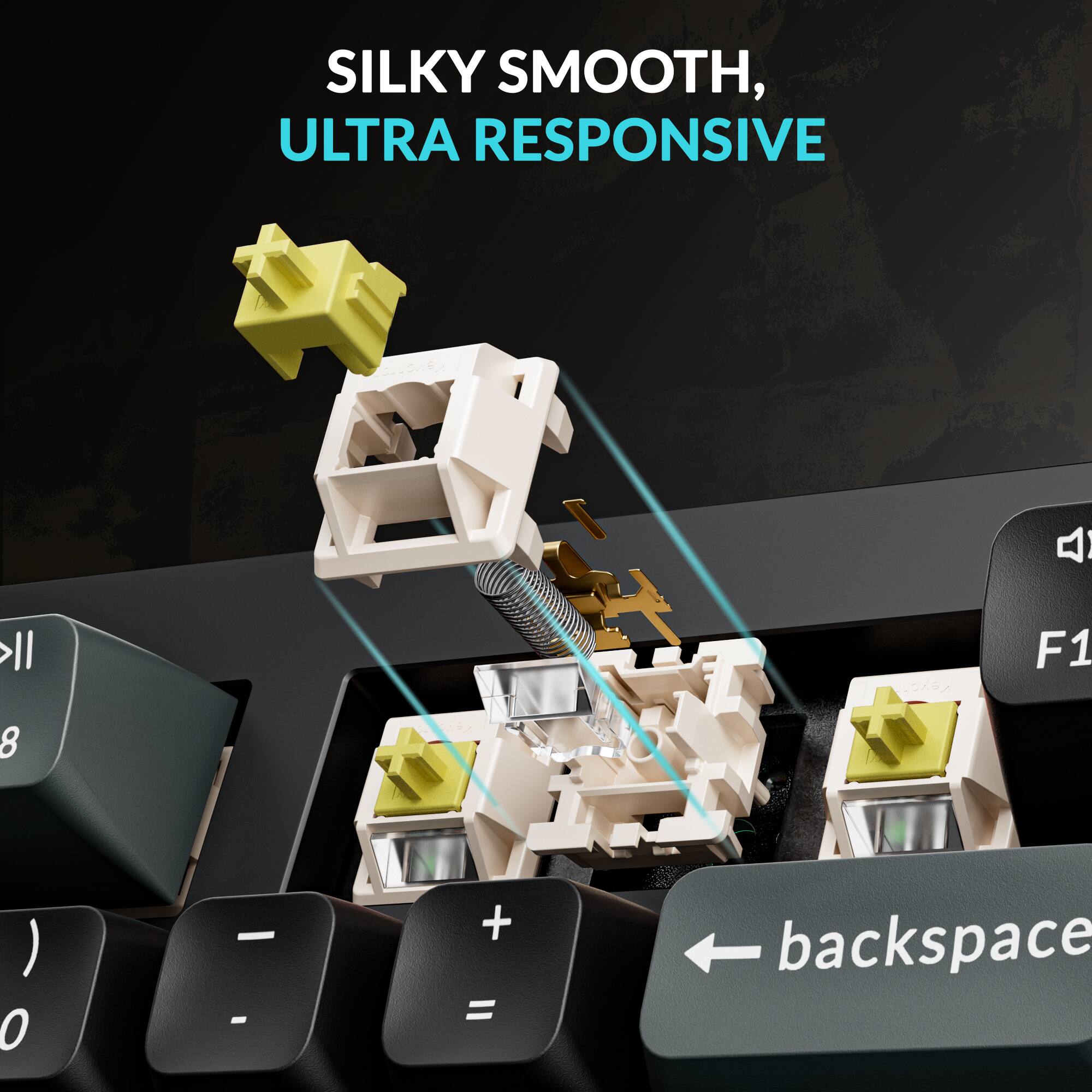SILKY SMOOTH, ULTRA RESPONSIVE

8

F1

backspace