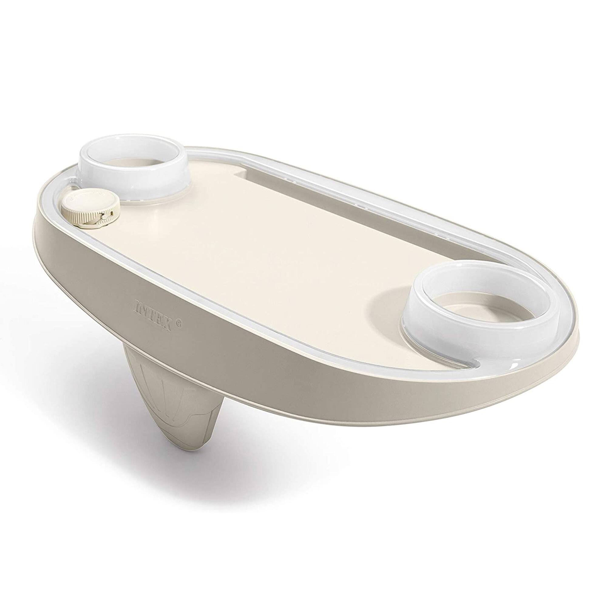Alt View 10. Intex - Intex PureSpa Plus Inflatable Square Hot Tub Spa with Tablet & Phone Tray, White - Gray.