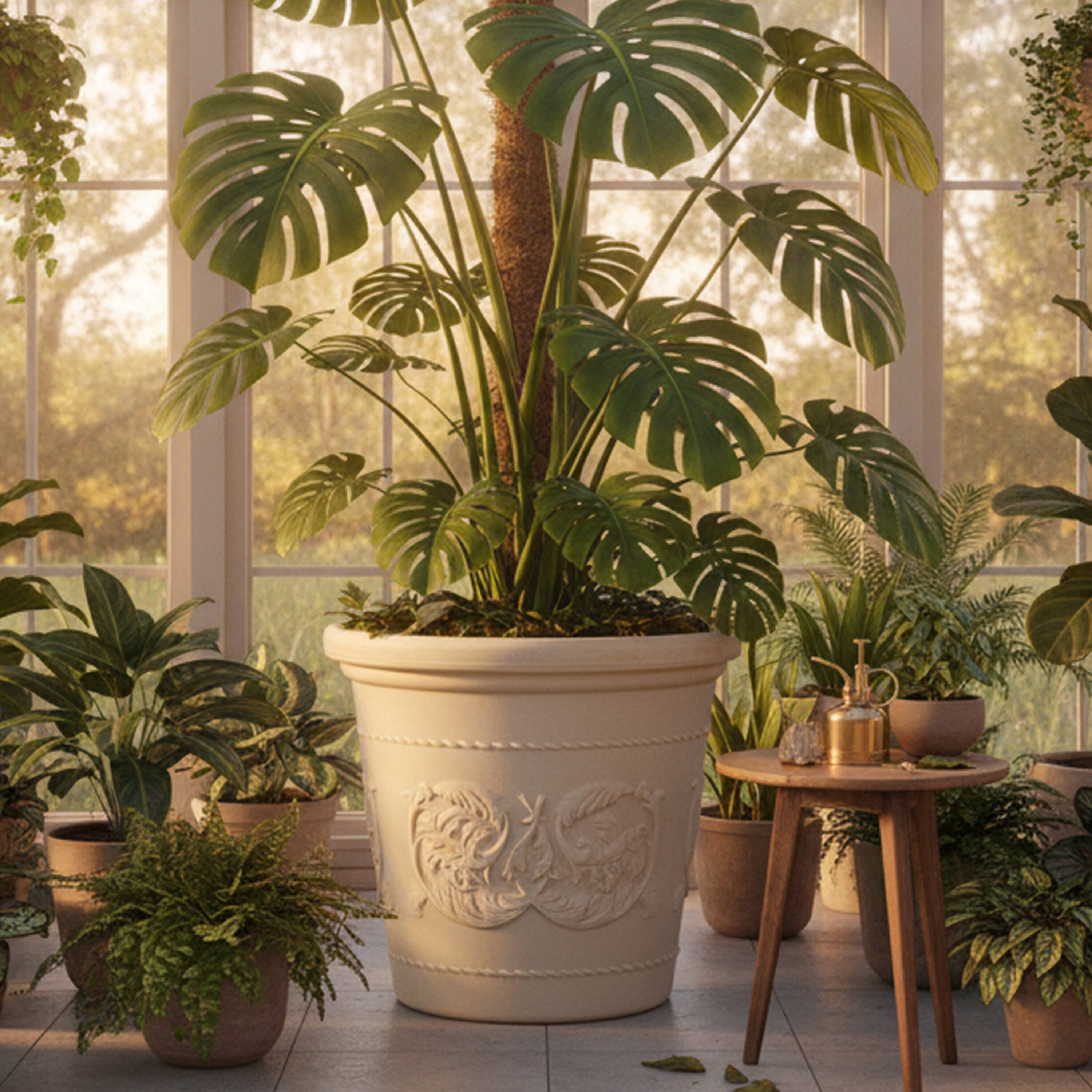 Alt View 9. Sunnydaze - 2pk 19.5 in Arabella Polyresin Outdoor Planter - Antique White.