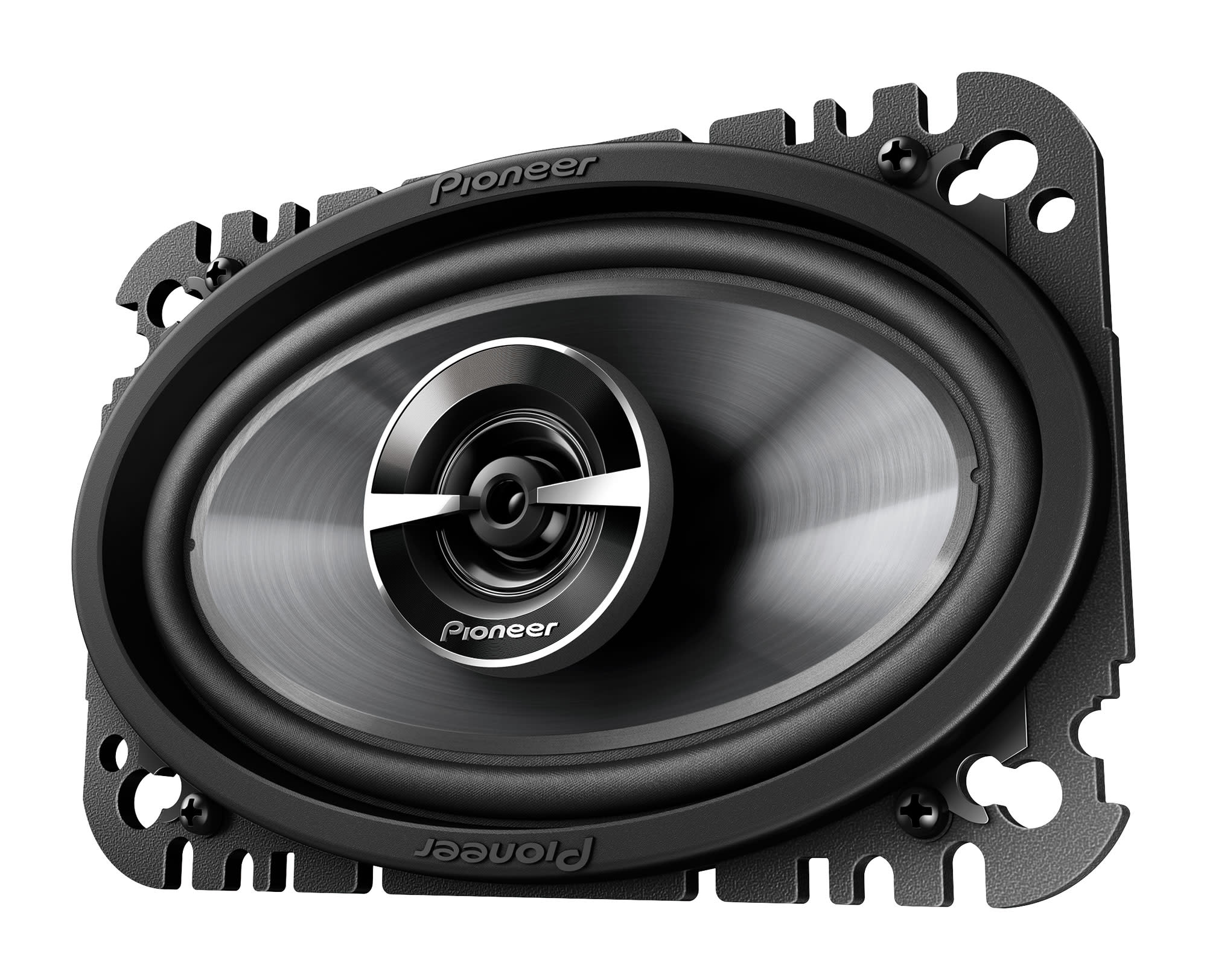 Angle. Pioneer - 4" x 6" 2-way Coaxial Speakers (Pair) - Black.