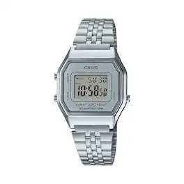 Casio - Women’s Digital Watch with Light Dial - LA-680WA-7DF - Silver