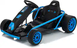 GARVEE - Ride On Go Kart for Kids, 24V 9Ah Battery 2x300W Motors, 8MPH Fast Drifting Circling Car - Blue