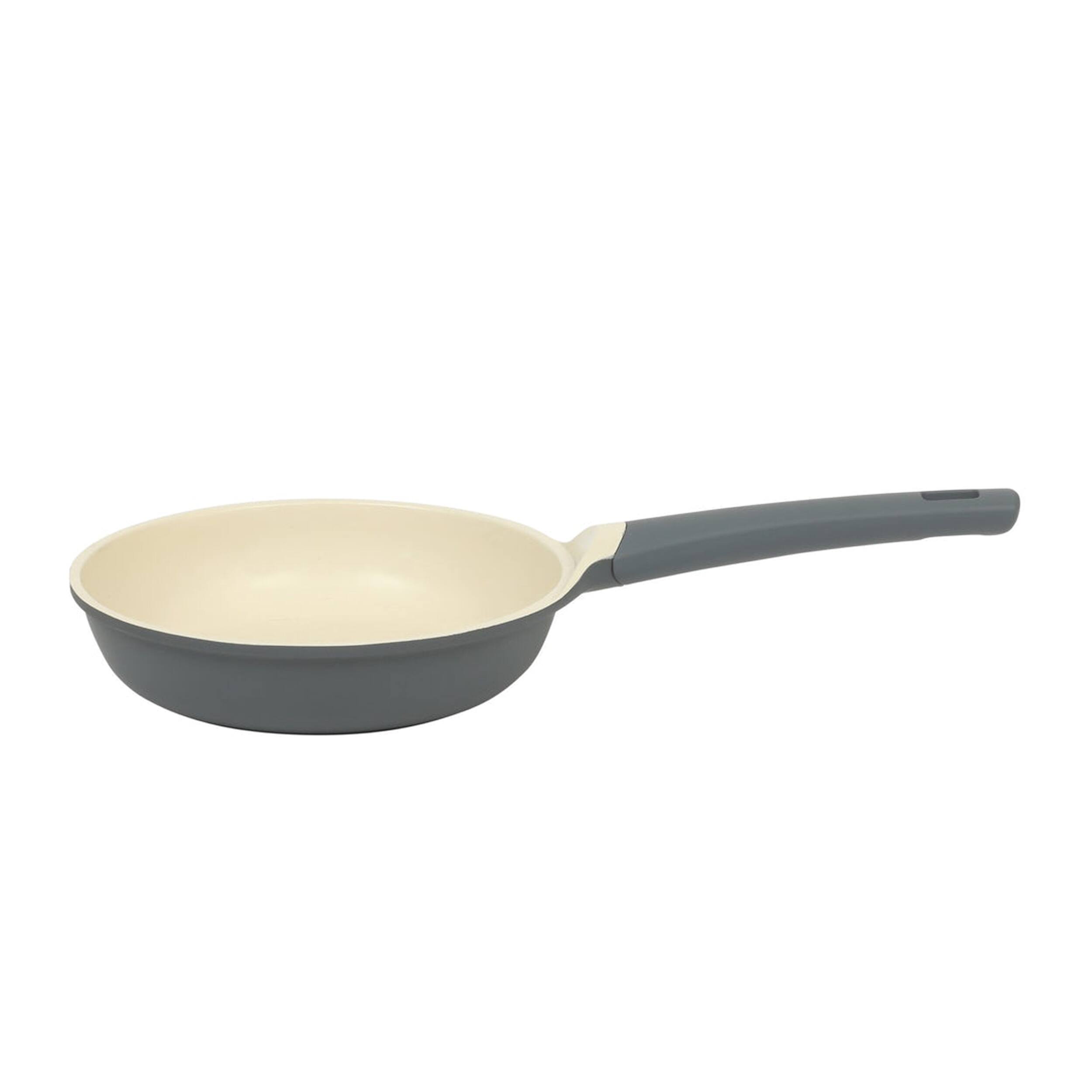Front. Oster - Oster Rooney 10 Inch Ceramic Nonstick Cast Aluminum Frying Pan in Grey - Gray.