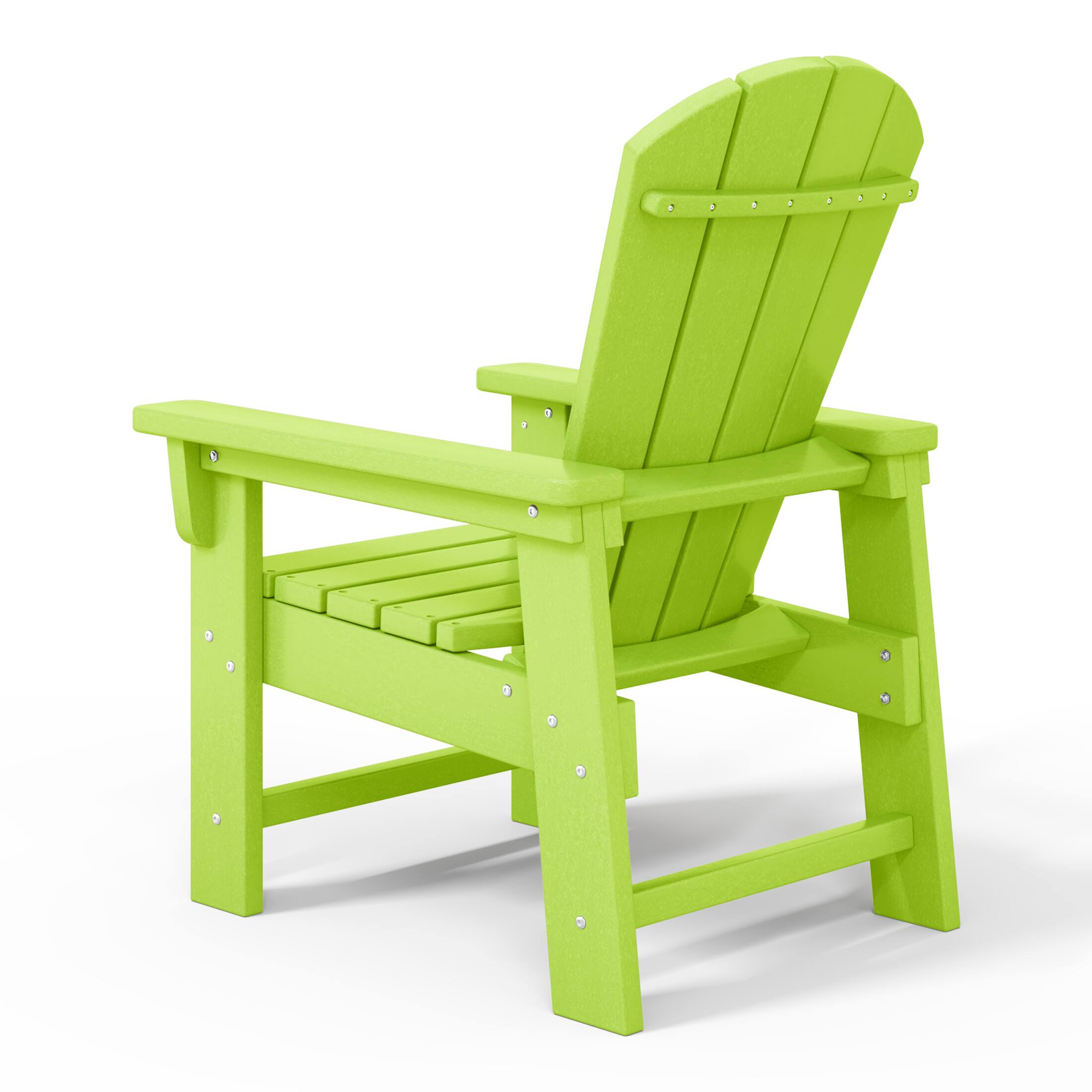 Alt View 1. WestinTrends - WestinTrends Malibu Kids Outdoor HDPE Adirondack Plastic Patio Chair - Lime.