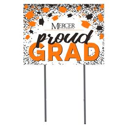 Jardine - Mercer Bears 18" x 24" Proud Grad Yard Sign - White