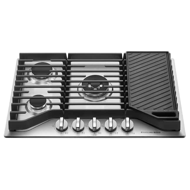 GASLAND - 30 inches Gas Cooktop with Griddle and 5 Burners CSA Certified - Stainless steel