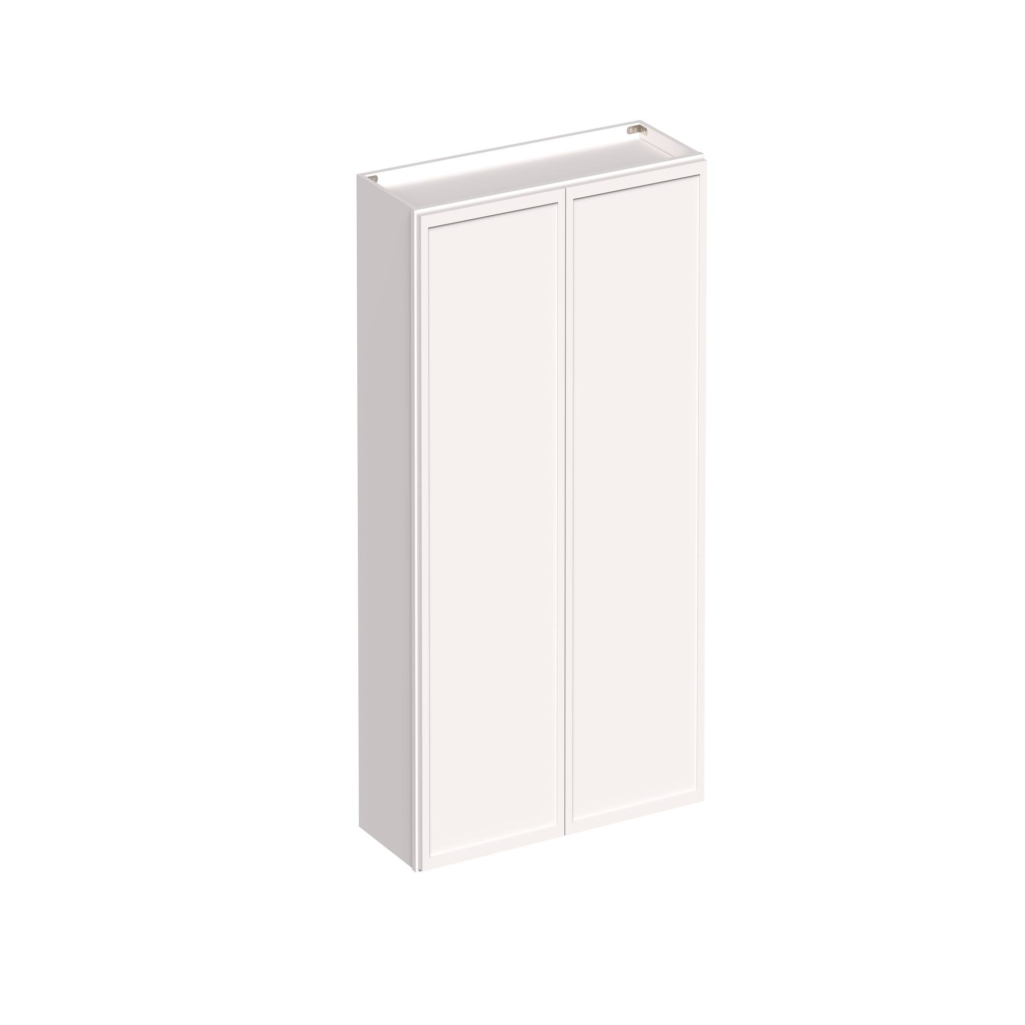 Angle. Boyel Living - 33-in W x 42-in H x 12-in D Slim Shaker RTA Kitchen Wall Cabinet with Soft-Close - Snow White.