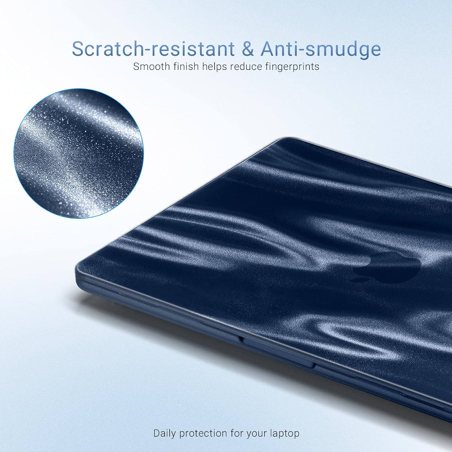 mosiso For MacBook Air 13 inch Case M5 M4 M3 M2 2026 2022, Silky Wave ...
