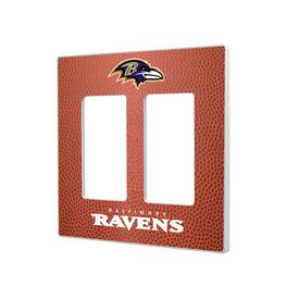 Keyscaper - Baltimore Ravens Football Design Double Rocker Light Switch Plate - Multicolor