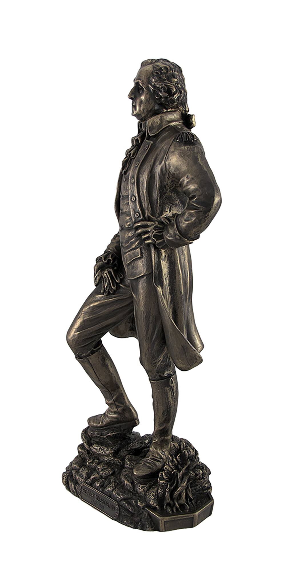 Alt View 3. Veronese Design - Bronzed President George Washington Standing Triumphantly Statue - Bronze.