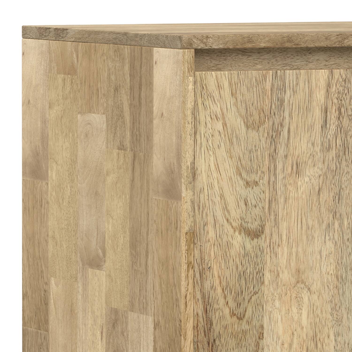 Alt View 5. Simpli Home - Hunter Solid Mango 39 inch Storage Cabinet in Natural Color (Set of 2) - Natural.