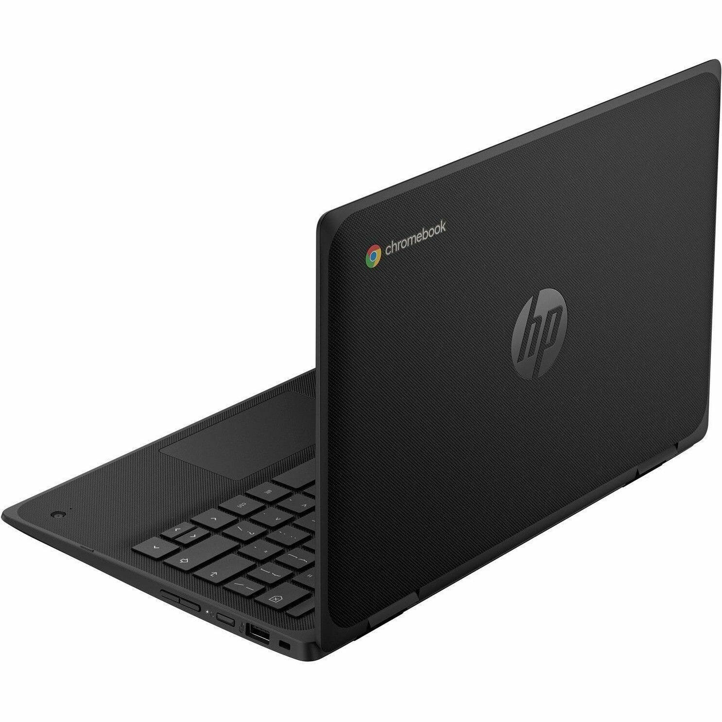 Alt View 3. HP - HP Fortis Flip G1m 11.6" Touchscreen Convertible 2 in 1 Chromebook - HD - Octa-core (ARM Cortex A76 + Cortex A55) - 64 - Jet Black.