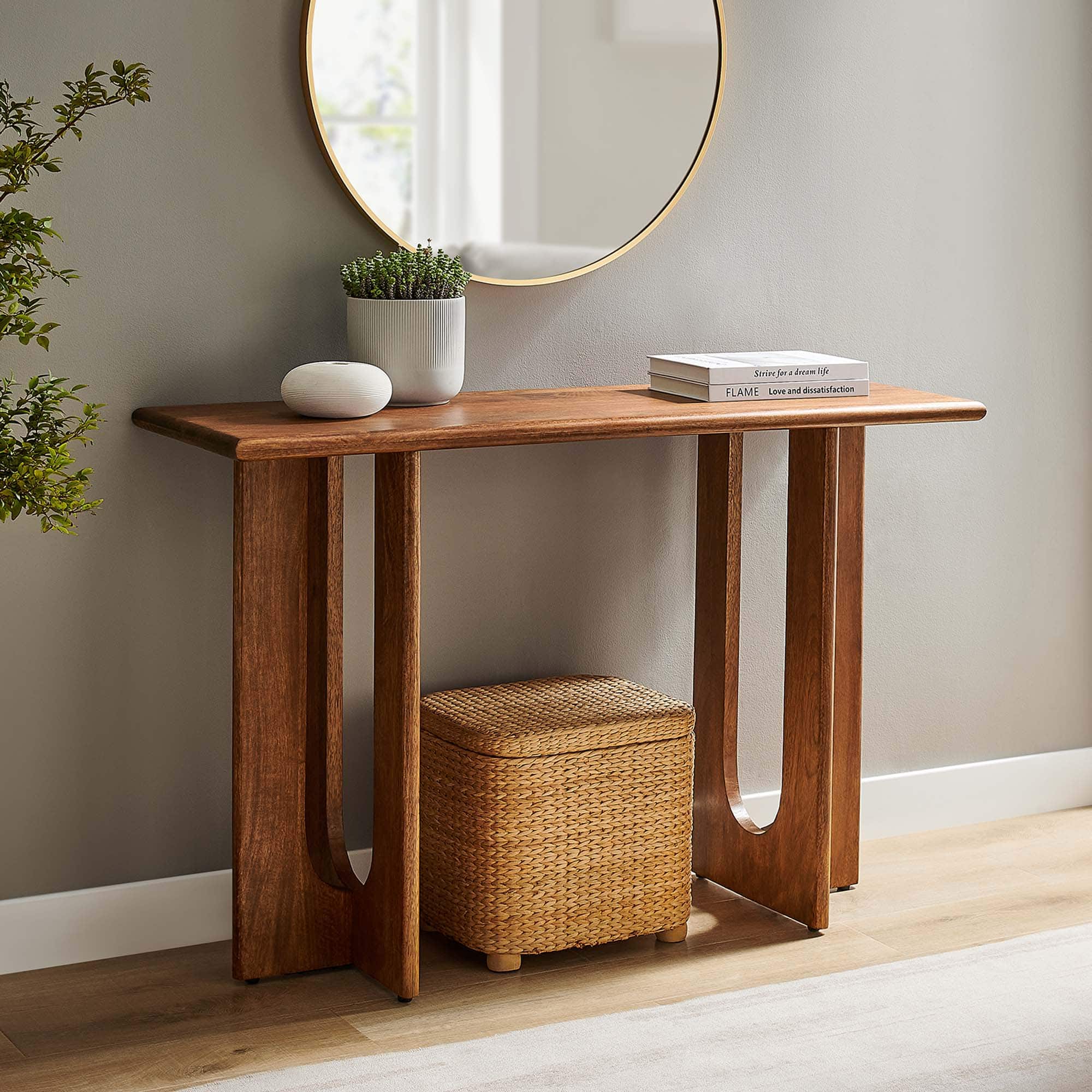 Rivian 46" Console Table by Modway - Walnut