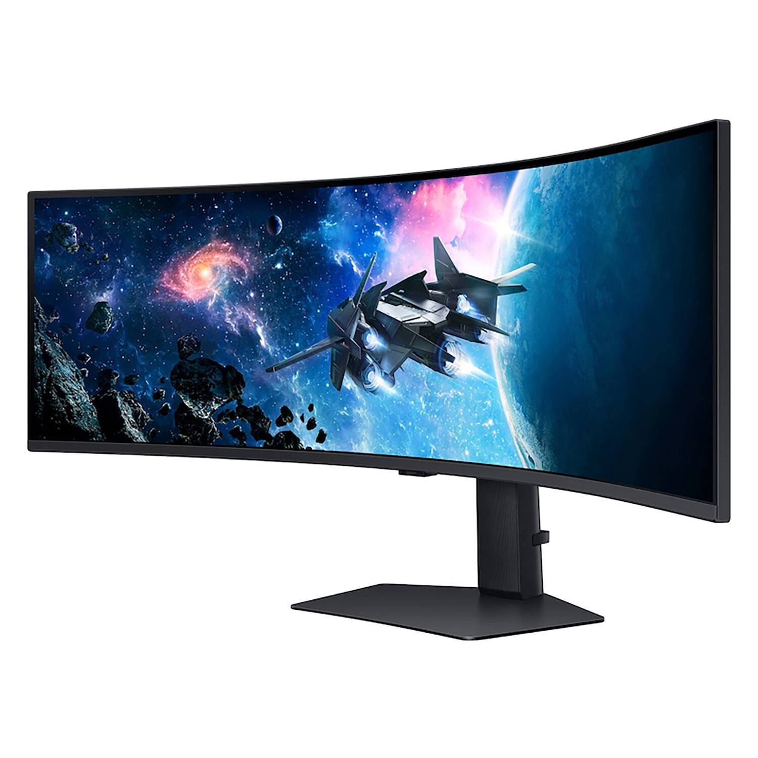Back. Samsung - 49 Odyssey G9 G95C DQHD Curved Gaming Monitor + 2 Year Protection Pack Bundle - Black.