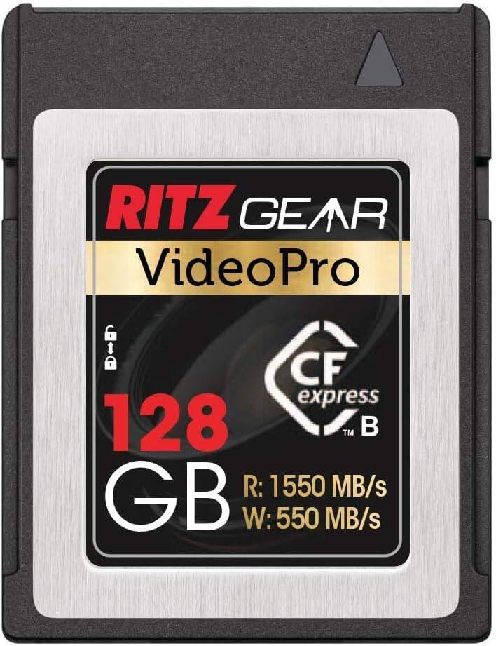 Ritz Gear - 128GB CFexpress Type B Memory Card | High-Speed 1700MB/s Read & 1100MB/s Write | 4K Video, Burst Shots, RAW Capture