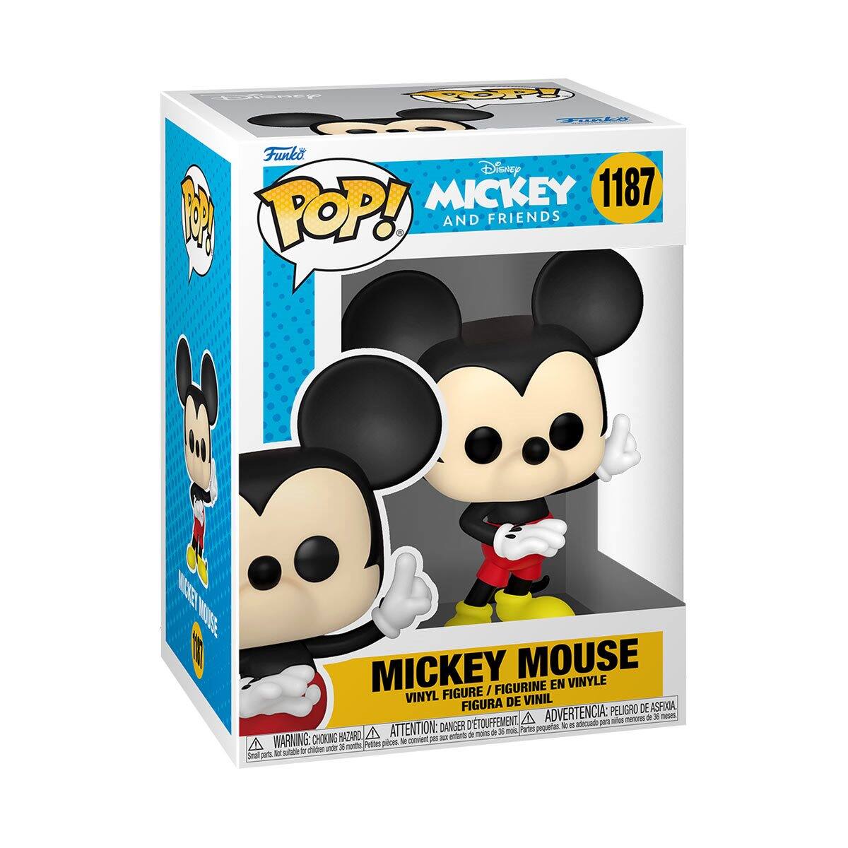 C TALA Funko Disney MICKEY 1187 M POP! AND FRIENDS WE B WDEE MICKEY MOUSE FIGURINE EN VINYLE FIGURE / VINYL DE VINIL FIGURA PELIGRO DE ASFIA TOUFFEMENT A ADVERTENCIA: peligro de asphixiation ATTENTION: DANGER x noi Partes peqintas HAZARO ontants - moir a WARNING: CHOKING HAZARD Small parts, not suitable for children under 36 months. NE sute I Seal pn